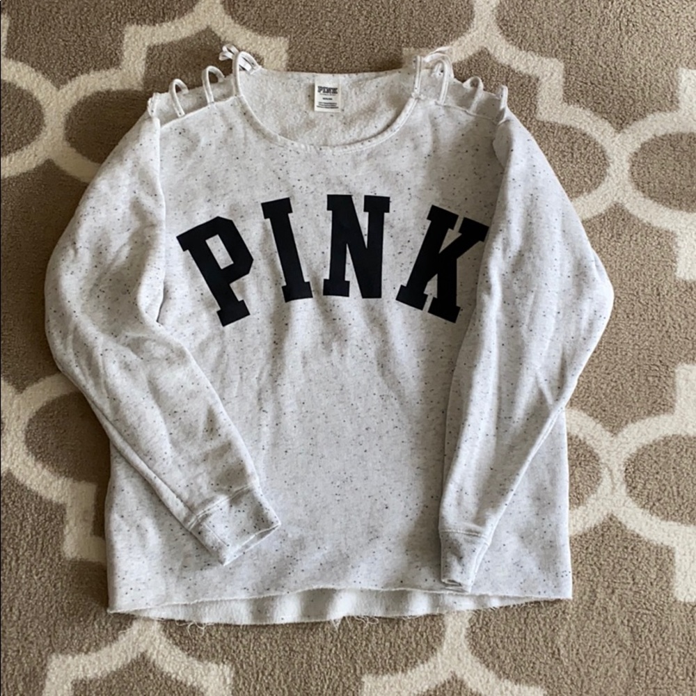 Cold shoulder Pink sweatshirt